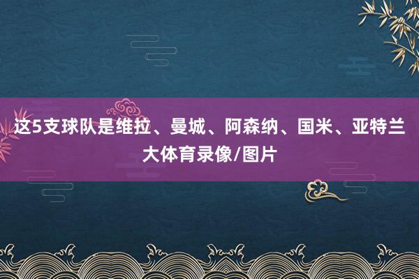 这5支球队是维拉、曼城、阿森纳、国米、亚特兰大体育录像/图片